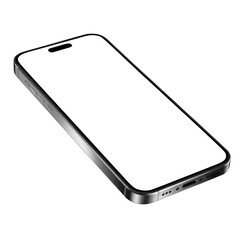 Smart phone mockup with blank screen isolated on transparent background Remove png, 
