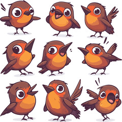 cartoon lemur,animal character set with various fun emotions and poses