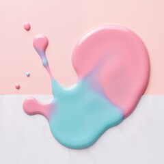 Spilled nail polish, nail polish bottle on floor