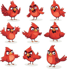 cartoon lemur,animal character set with various fun emotions and poses