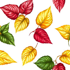 Obraz premium 2d illustration of a tileable pattern of coleus leaves isolated on a white transparent background