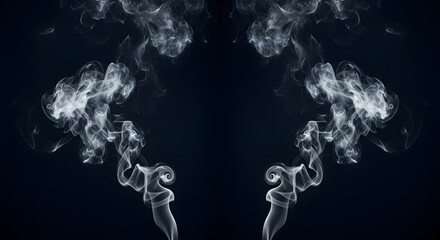 Fototapeta premium Abstract Smoke Plumes Against Dark Backdrop For Artistic Design Concepts