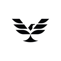 Mid-century Modern Eagle Icons Flying eagle symbol
Abstract eagle or hawk head isolated on white background. Template for design mascot, label, badge, emblem or other branding. Vector illustration.