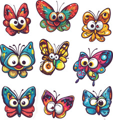 cartoon lemur,animal character set with various fun emotions and poses