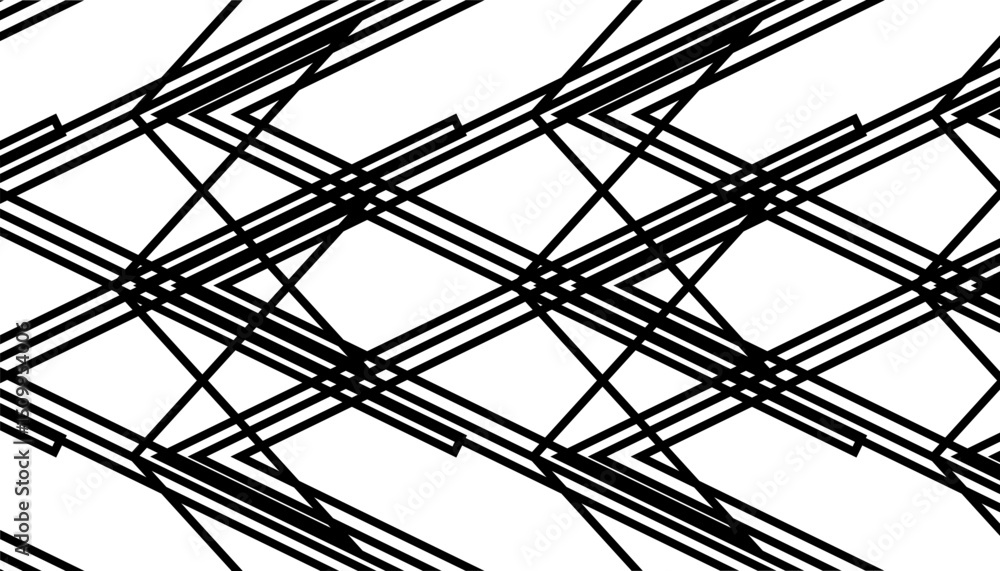 Poster black and white abstract lines pattern for sporty background and jersey design. fully editable vecto