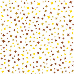 radiant starry pattern, festive background with yellow and brown stars for creative design projects