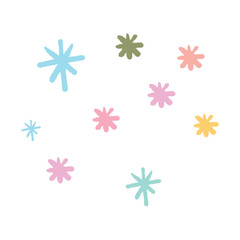 Colorful Scribble Stars