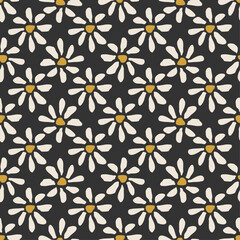 Trendy minimalist seamless botanical pattern with abstract creative hand drawn composition