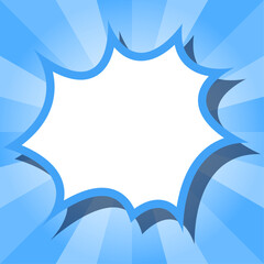 サンバーストとトゲトゲのフレーム背景、ポップなデザイン、正方形サイズ