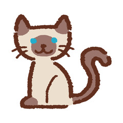 手書き風の猫のベクターイラスト