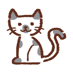 手書き風の猫のベクターイラスト