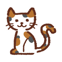 手書き風の猫のベクターイラスト