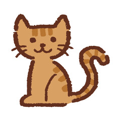 手書き風の猫のベクターイラスト
