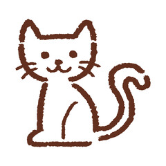 手書き風の猫のベクターイラスト