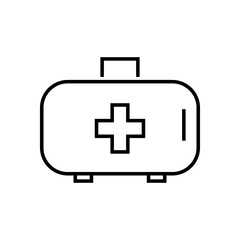 Obraz premium First aid kit icon, a vital symbol for emergency preparedness and immediate medical care. Perfect for safety, travel, and healthcare designs