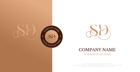 Initial SD Logo Design Vector 