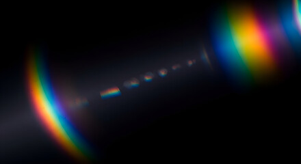 Vibrant Light Flares Against A Dark Backdrop Creates Striking Visuals