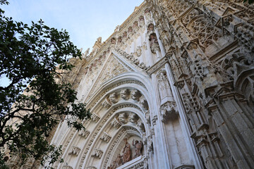 Fototapeta premium Door of the Conception in the north facade of the Cathedral of Seville, Andalusia, Spain