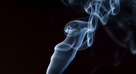 Translucent Smoke Trails Ascending Against Dark Backdrop Minimalist Art