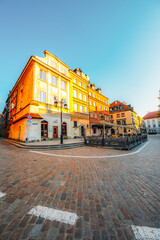 Warsaw old city center near Vistula river.
