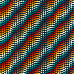 Rainbow Heart Mosaic, seamless vector pattern
