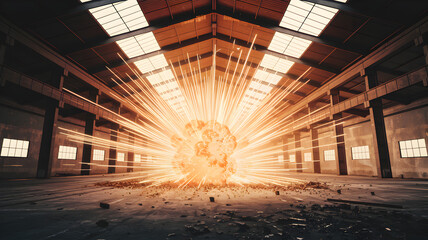 Explosion in warehouse 