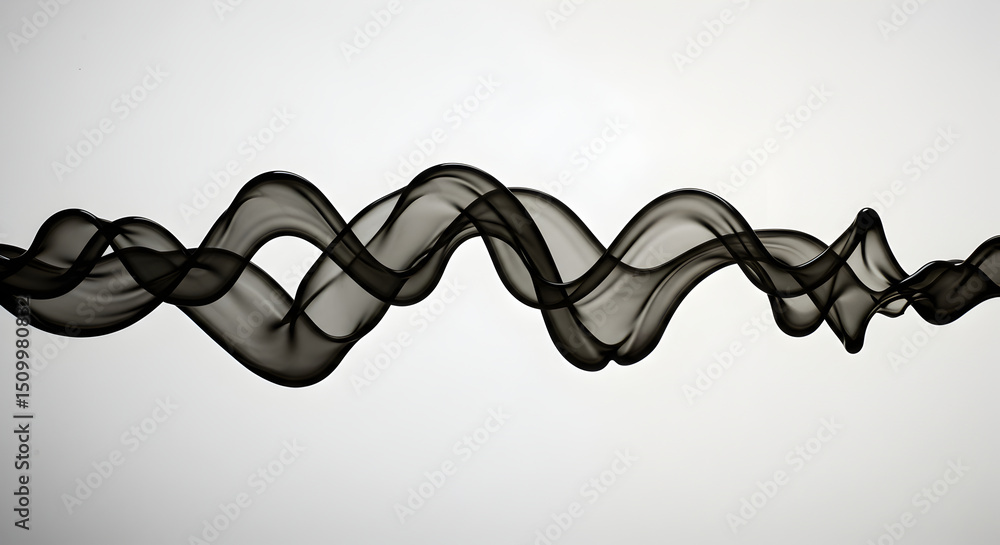 Poster abstract dark curve fluid wave on light background for stylish design