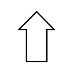 Up arrow vector icon. scroll illustration sign. Direction symbol or logo.