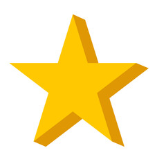 Obraz premium flat 3D gold star ornament