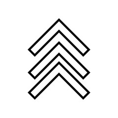 Up arrow vector icon. scroll illustration sign. Direction symbol or logo.
