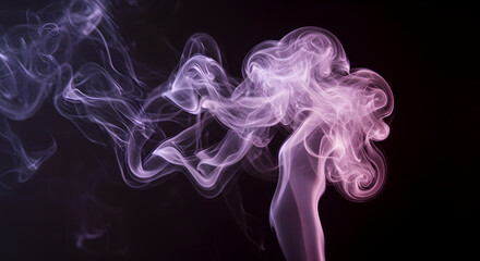 Abstract Smoke Formation Against Black Background For Artistic Visuals