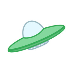 cute UFO cartoon element