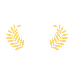 floral laurel wreath golden color