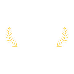 simple floral laurel wreath decorative 