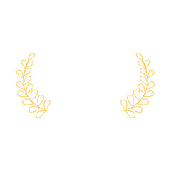 golden floral laurel wheat element