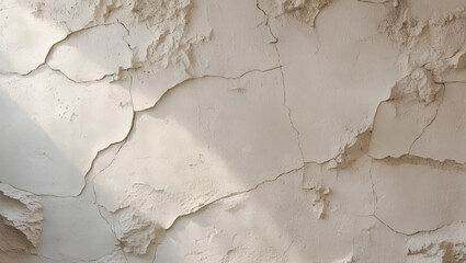High-Resolution Texture Cracked Plaster Wall with Light and Shadow