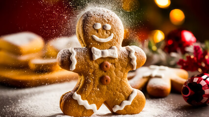 Holiday Baking. A close-up Christmas cookies, cakes, or other treats, perfect for promoting baking supplies or culinary classes. Concept of baking, patisserie, cooking and christmas concept.