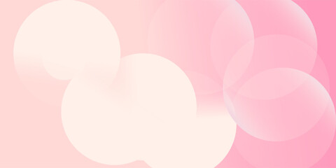 Minimalist banner background, pastel colorful, pink and yellow gradations. Circle effect style geometric, abstract background.