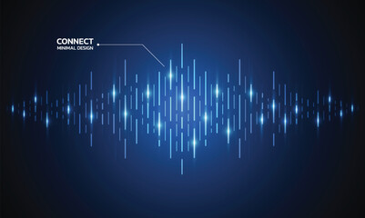 Abstract technology background with Big data. Internet connection, abstract sense of science and technology analytics concept graphic design. Vector illustration