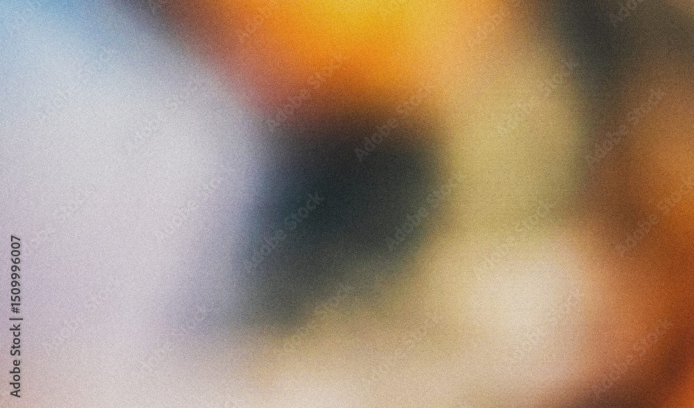 Poster Digital grainy gradient with a colorful soft noise effect.