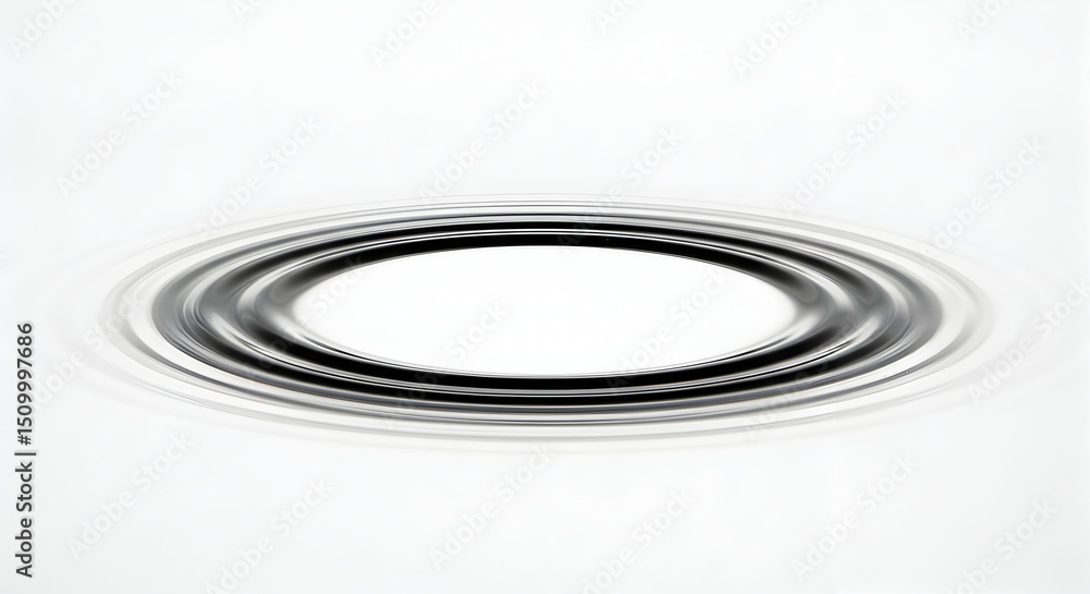 Aufkleber abstract concentric rings emanating from a central point on white backdrop