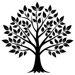 Obraz premium Nature Tree Silhouette Botanical Design