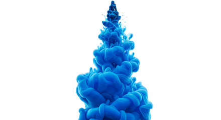 Mystical Blue Cloud Ink Underwater Dissolving Into the Abstract Fluid