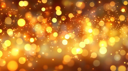 Golden bokeh lights create magical atmosphere abstract background studio environment warm viewpoint