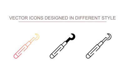 Probe icon design with white background stock illustration