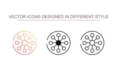 Nano technology icon design with white background stock illustration