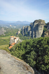Obraz premium Panoramic view of Meteora Monasteries, Greece