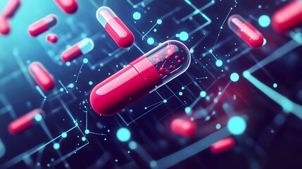 nanotechnology-based drug delivery system illustration