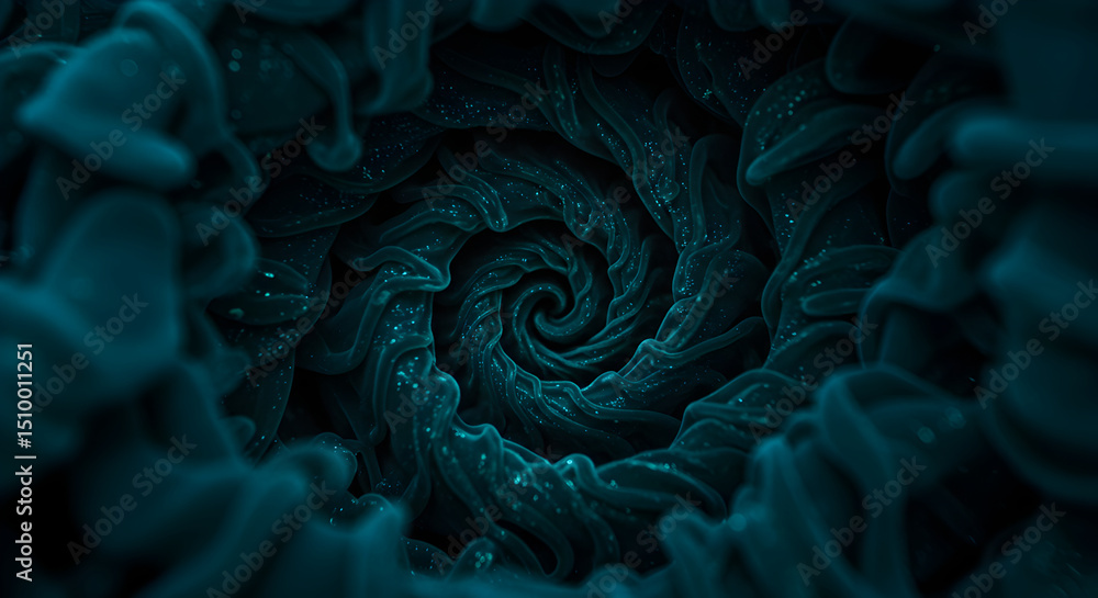 Poster abstract deep sea vortex with textured surface and dark gradient