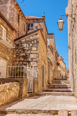 Dubrovnik old town street. Croatia